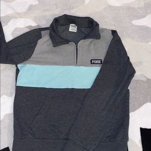 V.S PINK Quarter-Zip Gradient Long Sleeve Shirt